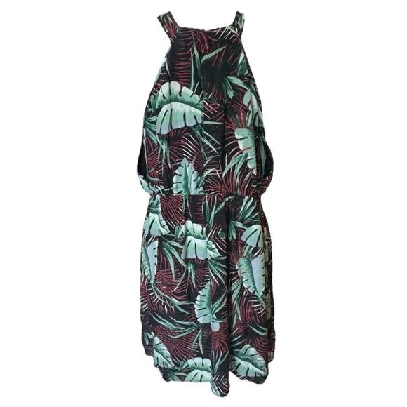 Madewell Monstera Tropical Print Dress Size 10 - Picture 2 of 4